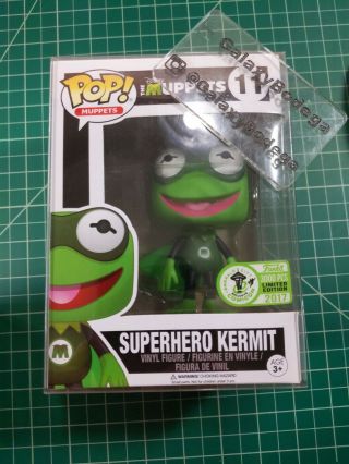 Authentic Superhero Kermit Funko Pop Emerald City Comic Con [eccc] Exclusive