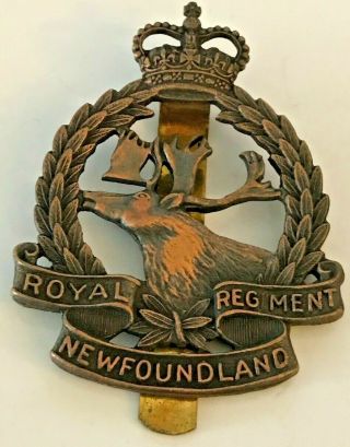 The Royal Newfoundland Regiment Qc Cap Badge - Canada