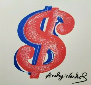 Andy Warhol Signed Painting Pop Art - Color Warhol Drawing,  Mixed Media Artwork