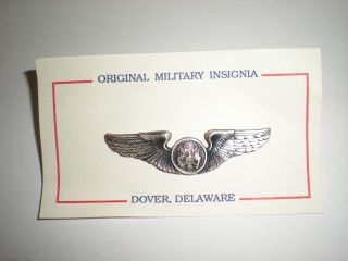 Usaf Basic Aircrew Wings Badge - Small - Silver Oxidized