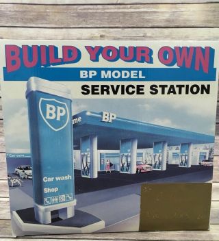 Build Your Own Bp Gas Service Station Car Wash Toy Model Kit Set 1995