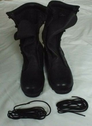Us Military Army Ro - Search Black Leather Combat Boots Men’s Size 3 1/2,  3.  5