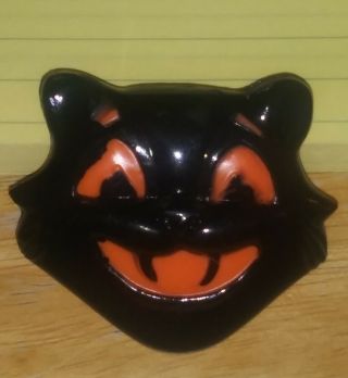Vintage Halloween Black Cat Plastic Clicker Noisemaker Made By Fun World