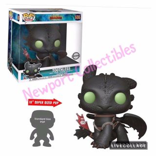 Funko Pop Toothless 10” How To Train Your Dragon 3 Target Exclusive In Hand