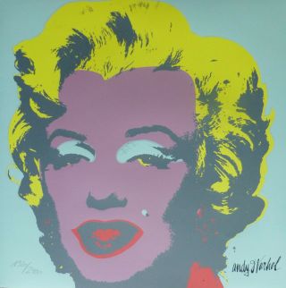 Andy Warhol Marilyn Monroe 1986 Hand Numbered 1920/2400 Lithograph Signed