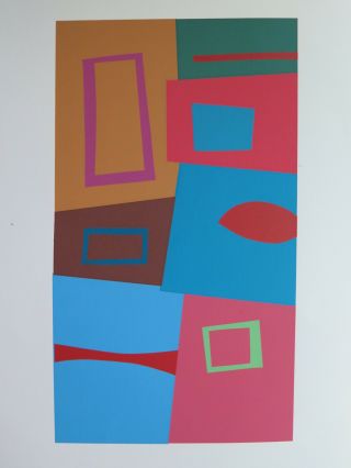Josef Albers Silkscreen Folder Xviii - 3 Left Interaction Of Color 1963