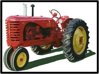Massey Harris Tractors Metal Sign: Model 44 Featured Large Size: 12 X 16 "