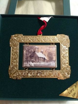 Baldwin 24 Kt.  Gold Finished Ornament " Snowy Church "