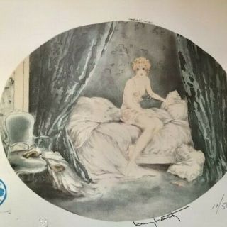Boudoir Art,  Louis Icart,  Limited Edition,  Numbered,  Date Stamp,  Estate Seal.