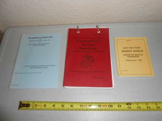 Set 3 Vintage Marine Corp Commanders Tactical Handbook Book Military Army Battle