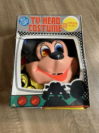 Vintage Ben Cooper Mickey Mouse Tv Hero Costume With Box