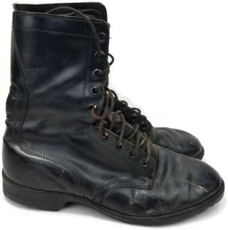 Us Military Ro - Search Black Leather Combat Boots Men’s Size 10.  5 R Usa 1983