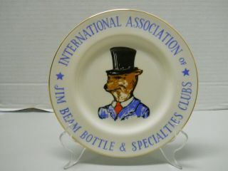 Jim Beam Kentucky Bourbon Whiskey Fox Iajbbsc Club Collectors Plate 1974