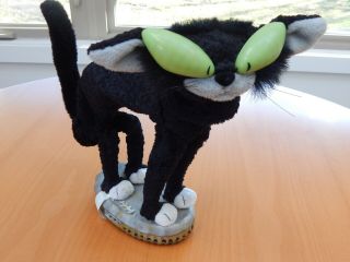 Gemmy Bo Halloween Animated Black Fraidy Cat Is Not Still Looks Great