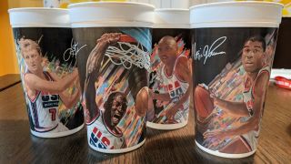 Set (10) McDonalds 1992 USA Basketball Dream Team Cups Michael Jordan/Magic/Bird 2