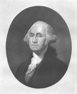 Founding Father Patriot President George Washington 1865 Art Print Engraving