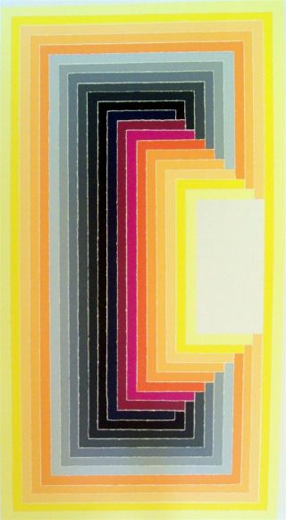 Arthur Secunda (b.  1927) " Protrusion Illusion " Spectacular Orig Geometric $1,  000.