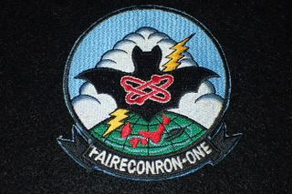 Usn Navy 1 Aireconron One Squadron Insignia Patch Flight Suit Jacket Scarce Orig