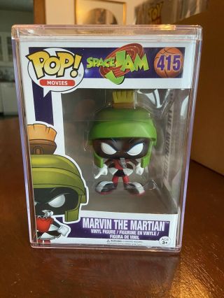 Funko Pop Marvin The Martian Set Of 2,  Space Jam And Duck Dodgers Rare Vaulted