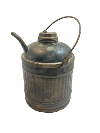Vintage Galvanized Metal 1 Gallon ?? Gas Oil Kerosene Can