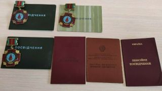 Chernobyl Liquidator Medal Ussr Union Nuclear Tragedy 1995 Family Cards Shwab