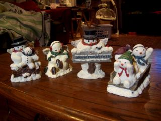 Awesome 4 June Mckenna Large Snow Angels Welcome Mountain To Snowmen Figurines