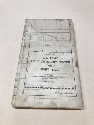 Us Army Field Artillery Center And Fort Sill 1982 Map