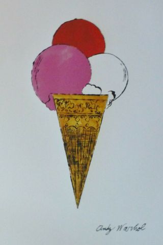 Andy Warhol Ice Cream Red/pink/white Limited Edition 5000 Signed