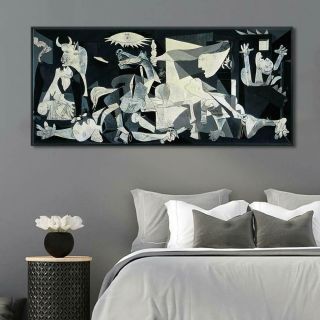 Framed Extra Large Art - - Guernica By Pablo Picasso Wall Art Home Decor 26 " X60 "