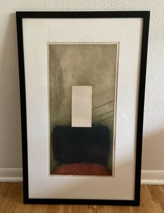 Sergio Gonzalez - Tornero (1927 - 2020) Signed Print 1969 Chile Modernism Abstract