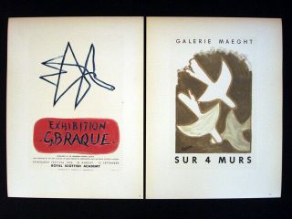 Vintage Lithographs,  Kunst Im Plakat,  Georges Braque,  Mourlot 1959,  France 1939