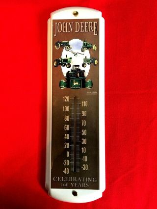 1997 John Deere Metal Thermometer Celebrating 160 Years (1837 - 1997)