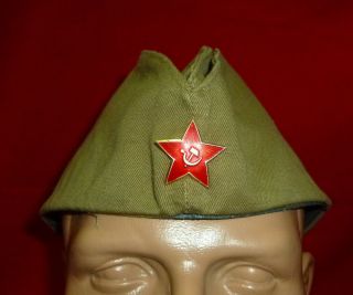 1982 Russian Soviet Army Soldier Field Uniform Cotton Pilotka Cap Ussr Sz 58