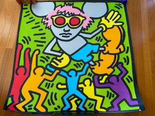Poster Limited Edition Lithograph By Keith Haring Andy Mouse 1986 Large Offset