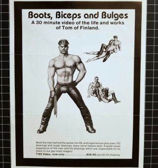 Tom Of Finland Promo Beefcake Flyer Poster 2 Vhs Comic Book Male Model Gay Lgbt
