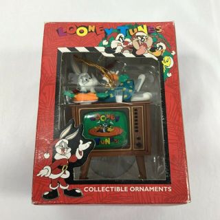 Vtg 1996 Warner Brothers Looney Tunes Bugs Bunny Christmas Ornament Box