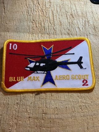 1970s/1980s? Us Army Patch - Cavalry 10/2 Blue Max Aero Scout - Beauty