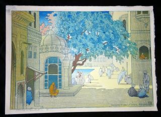 1919 Uk Woodblock Print Entrance Golden Temple Amritsar Charles W Bartlett (ten)