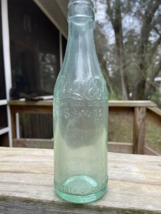 Conyers,  Ga.  Straight Sided Shoulder Script Coca Cola Bottle