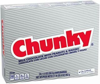 Chunky Milk Chocolate Candy Bars,  Individually Wrapped 1.  4 Ounce (pack Of 24)