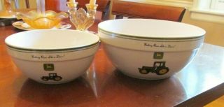 John Deere Gibson Mixing Bowl Set Of 2 Ceramic Mixing Bowls