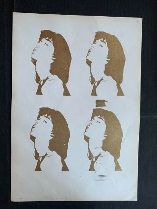 Andy Warhol - Silk - Screen Signed On Paper Of 70 