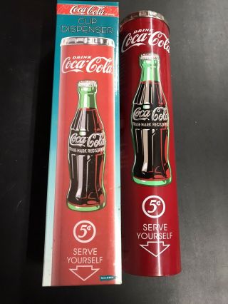 Vintage 1999 Coca - Cola - Coke Brand Cup Dispenser Nib