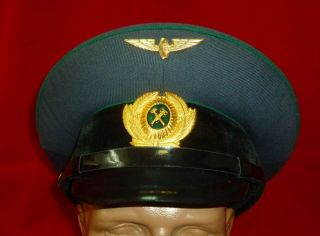 1984 Russian Soviet Railroad Railways Officer Uniform Grey Cap Size 57 Ussr