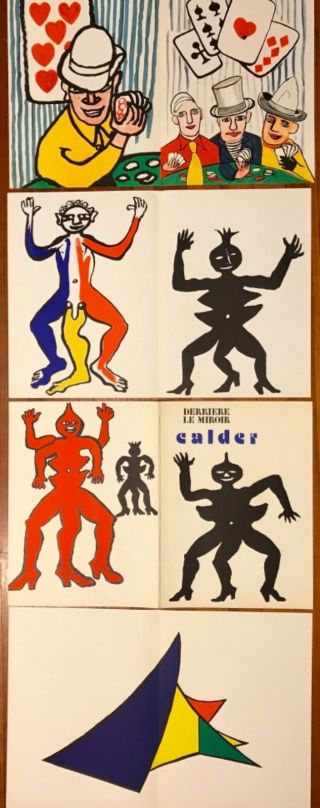 Alexander Calder 4 Lithographs Derrière Le Miroir B