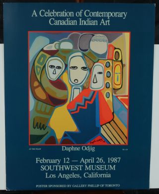 Daphne Odjig Signed At The Feast Poster Fca Rca Canadian Native Artist