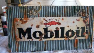 Metal Mobile Oil Gargoyle Gas Oil Sign