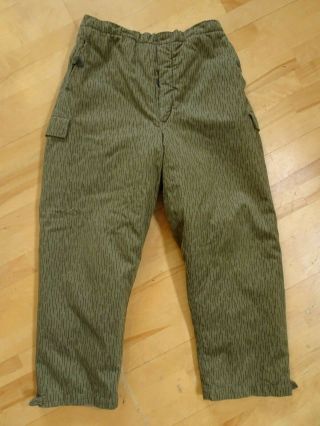 East German Army Strichtarn Winter Padded Splinter Camo Pants Size 34
