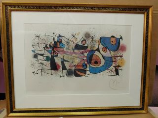 Joan Miro,  " Ceramics " Lithograph,  Framed. ,  Authentic.  Numbered.