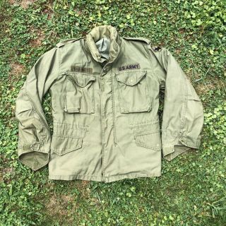 Vintage 1980 M - 65 Army Field Jacket Mens Small Short